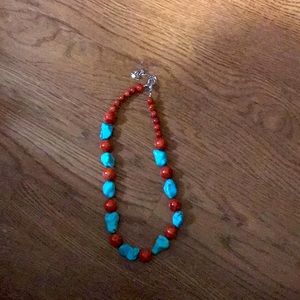 Turquoise and Coral Necklace